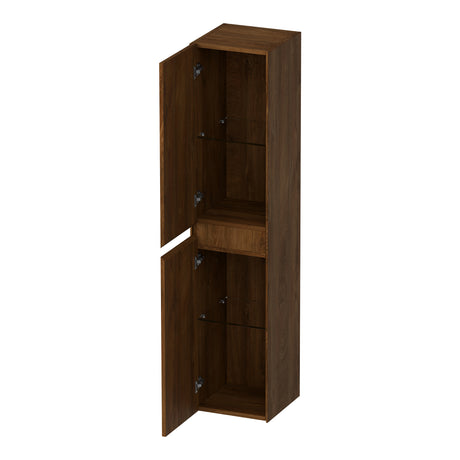 BRAUER Inspire hoge kast 160 met 2 deuren greeploos links- of rechtsdraaiend Forest Cacao HK-IN160FC