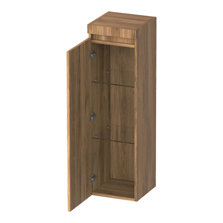BRAUER Joy Wavy hoge kast 120 met 1 deur greeploos linksdraaiend Honey HK-JYW120LHO
