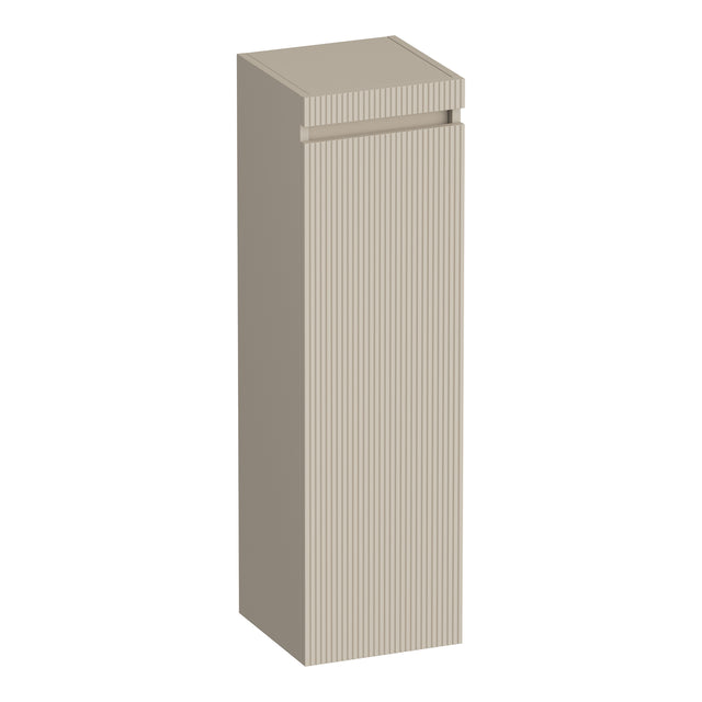 BRAUER Joy Wavy hoge kast 120 met 1 deur greeploos linksdraaiend mat beige HK-JYW120LMB