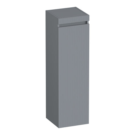 BRAUER Joy Wavy hoge kast 120 met 1 deur greeploos linksdraaiend mat grijs HK-JYW120LMG