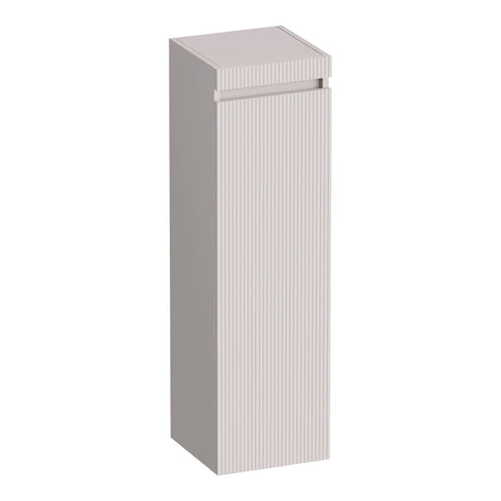 BRAUER Joy Wavy hoge kast 120 met 1 deur greeploos linksdraaiend mat zand HK-JYW120LMS
