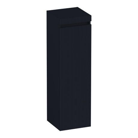 BRAUER Joy Wavy hoge kast 120 met 1 deur greeploos linksdraaiend mat zwart HK-JYW120LMZ
