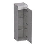 BRAUER Joy Wavy hoge kast 120 met 1 deur greeploos rechtsdraaiend Forest Seashell HK-JYW120RFS