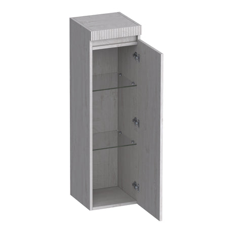 BRAUER Joy Wavy hoge kast 120 met 1 deur greeploos rechtsdraaiend Forest Seashell HK-JYW120RFS