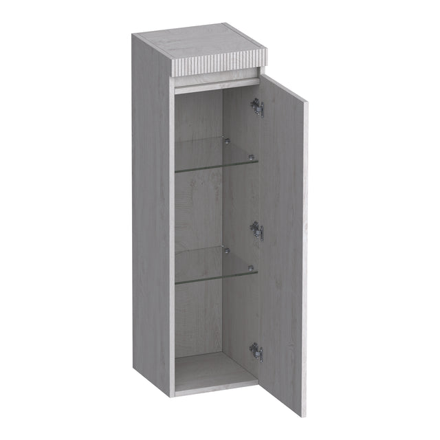 BRAUER Joy Wavy hoge kast 120 met 1 deur greeploos rechtsdraaiend Forest Seashell HK-JYW120RFS