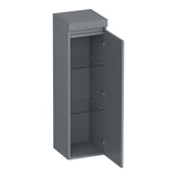 BRAUER Joy Wavy hoge kast 120 met 1 deur greeploos rechtsdraaiend mat grijs HK-JYW120RMG
