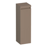 BRAUER Joy Wavy hoge kast 120 met 1 deur greeploos rechtsdraaiend mat mokka HK-JYW120RMM