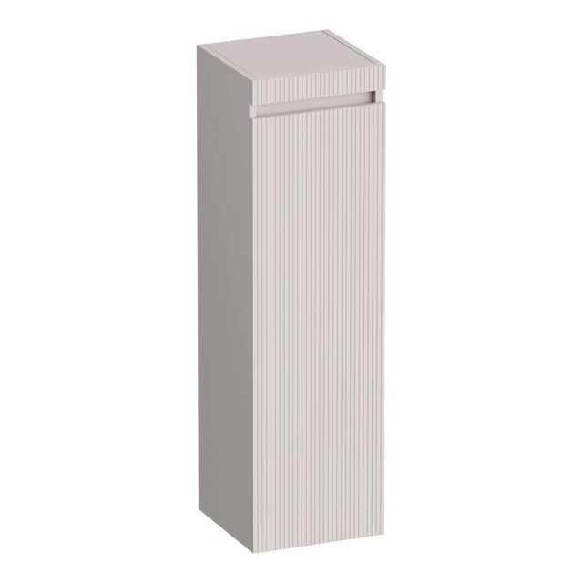 BRAUER Joy Wavy hoge kast 120 met 1 deur greeploos rechtsdraaiend mat zand HK-JYW120RMS