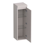 BRAUER Joy Wavy hoge kast 120 met 1 deur greeploos rechtsdraaiend mat zand HK-JYW120RMS