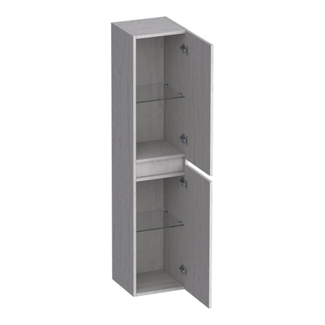 BRAUER Joy Wavy hoge kast 160 met 2 deuren greeploos links- of rechtsdraaiend Forest Seashell HK-JYW160FS