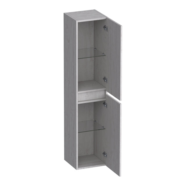 BRAUER Joy Wavy hoge kast 160 met 2 deuren greeploos links- of rechtsdraaiend Forest Seashell HK-JYW160FS