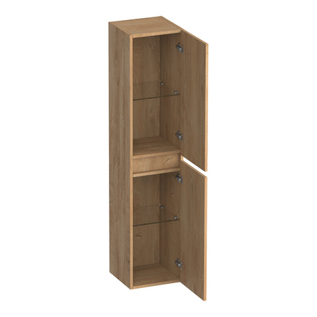 BRAUER Joy Wavy hoge kast 160 met 2 deuren greeploos links- of rechtsdraaiend Forest Tan HK-JYW160FT