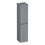 BRAUER Joy Wavy hoge kast 160 met 2 deuren greeploos links- of rechtsdraaiend mat grijs HK-JYW160MG