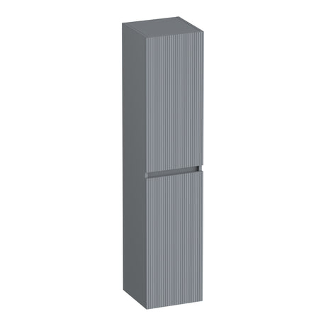 BRAUER Joy Wavy hoge kast 160 met 2 deuren greeploos links- of rechtsdraaiend mat grijs HK-JYW160MG