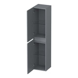 BRAUER Joy Wavy hoge kast 160 met 2 deuren greeploos links- of rechtsdraaiend mat grijs HK-JYW160MG