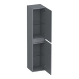 BRAUER Joy Wavy hoge kast 160 met 2 deuren greeploos links- of rechtsdraaiend mat grijs HK-JYW160MG