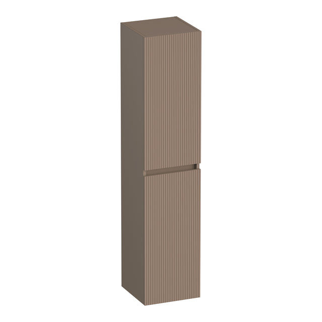 BRAUER Joy Wavy hoge kast 160 met 2 deuren greeploos links- of rechtsdraaiend mat mokka HK-JYW160MM