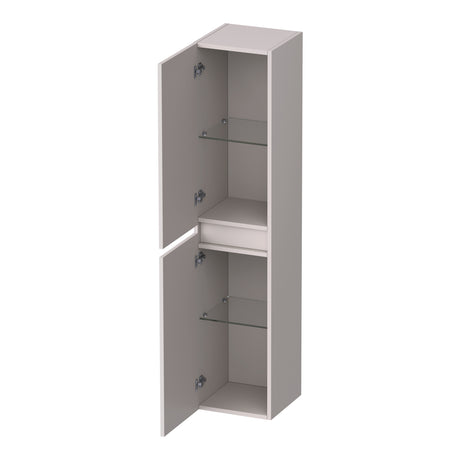 BRAUER Joy Wavy hoge kast 160 met 2 deuren greeploos links- of rechtsdraaiend mat zand HK-JYW160MS