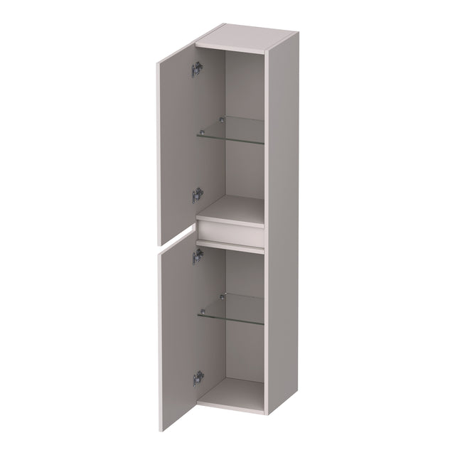 BRAUER Joy Wavy hoge kast 160 met 2 deuren greeploos links- of rechtsdraaiend mat zand HK-JYW160MS