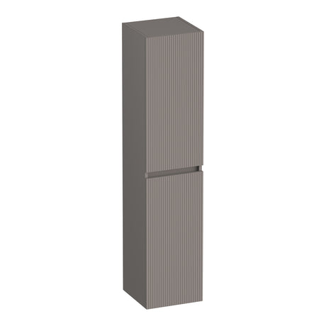 BRAUER Joy Wavy hoge kast 160 met 2 deuren greeploos links- of rechtsdraaiend mat taupe HK-JYW160MT
