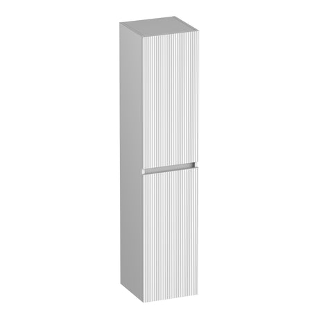 BRAUER Joy Wavy hoge kast 160 met 2 deuren greeploos links- of rechtsdraaiend mat wit HK-JYW160MW