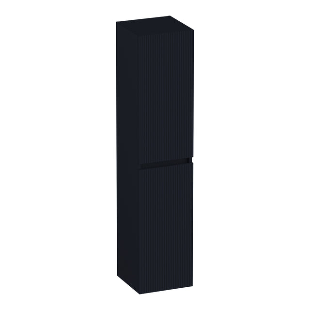 BRAUER Joy Wavy hoge kast 160 met 2 deuren greeploos links- of rechtsdraaiend mat zwart HK-JYW160MZ