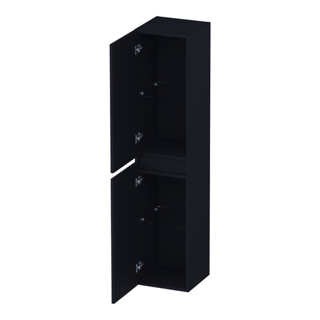 BRAUER Joy Wavy hoge kast 160 met 2 deuren greeploos links- of rechtsdraaiend mat zwart HK-JYW160MZ
