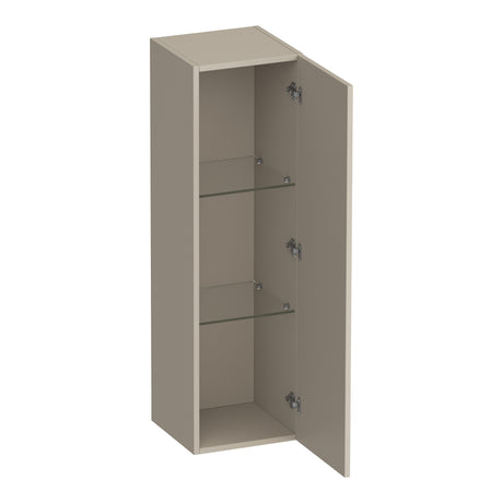 BRAUER Trust hoge kast 120 excl. opbouwgreep met 1 deur links- of rechtsdraaiend mat beige HK-TR120MB
