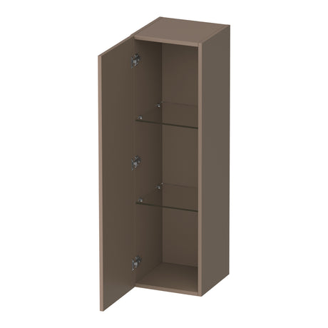 BRAUER Trust hoge kast 120 excl. opbouwgreep met 1 deur links- of rechtsdraaiend mat mokka HK-TR120MM