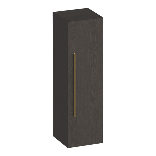 BRAUER Trust hoge kast 120 excl. opbouwgreep met 1 deur links- of rechtsdraaiend Timber Anthracite HK-TR120TA