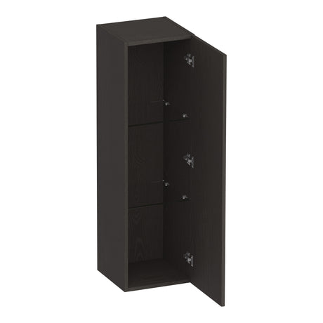 BRAUER Trust hoge kast 120 excl. opbouwgreep met 1 deur links- of rechtsdraaiend Timber Anthracite HK-TR120TA