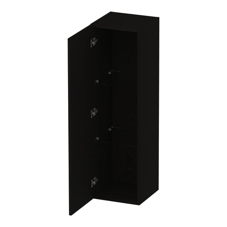 BRAUER Trust hoge kast 120 excl. opbouwgreep met 1 deur links- of rechtsdraaiend Timber Black HK-TR120TB