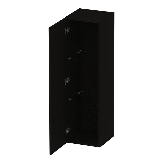 BRAUER Trust hoge kast 120 excl. opbouwgreep met 1 deur links- of rechtsdraaiend Timber Black HK-TR120TB