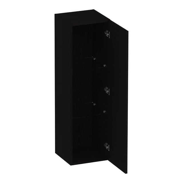 BRAUER Trust hoge kast 120 excl. opbouwgreep met 1 deur links- of rechtsdraaiend Timber Black HK-TR120TB