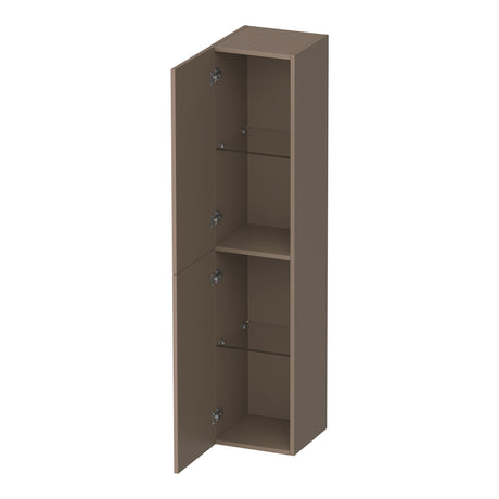 BRAUER Trust hoge kast 160 excl. opbouwgrepen met 2 deuren links- of rechtsdraaiend mat mokka HK-TR160MM