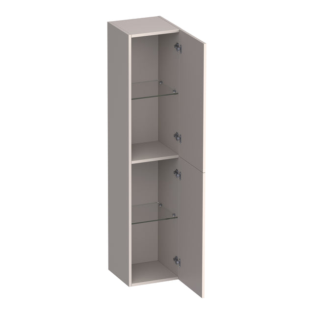 BRAUER Trust hoge kast 160 excl. opbouwgrepen met 2 deuren links- of rechtsdraaiend mat zand HK-TR160MS
