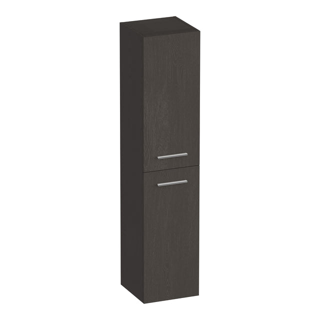 BRAUER Trust hoge kast 160 excl. opbouwgrepen met 2 deuren links- of rechtsdraaiend Timber Anthracite HK-TR160TA