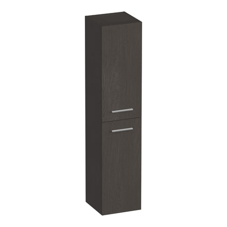BRAUER Trust hoge kast 160 excl. opbouwgrepen met 2 deuren links- of rechtsdraaiend Timber Anthracite HK-TR160TA