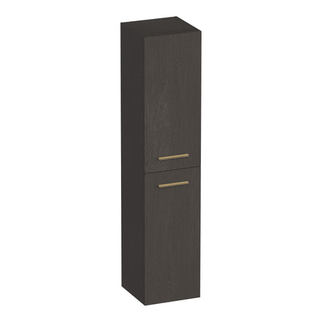 BRAUER Trust hoge kast 160 excl. opbouwgrepen met 2 deuren links- of rechtsdraaiend Timber Anthracite HK-TR160TA