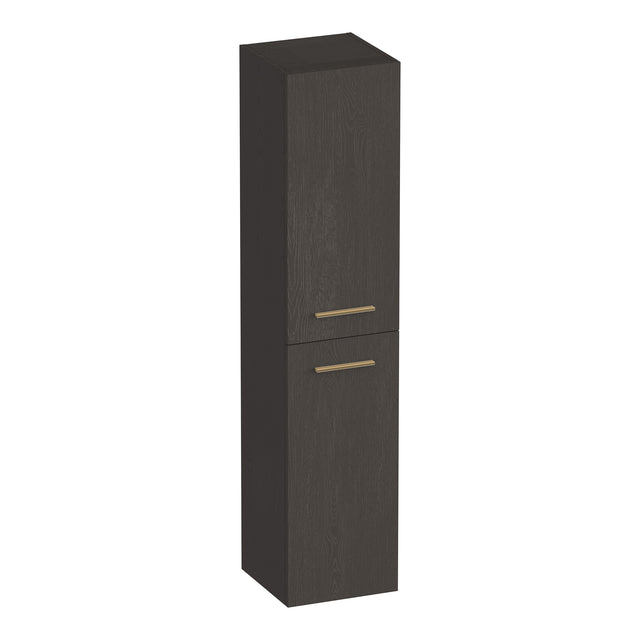 BRAUER Trust hoge kast 160 excl. opbouwgrepen met 2 deuren links- of rechtsdraaiend Timber Anthracite HK-TR160TA