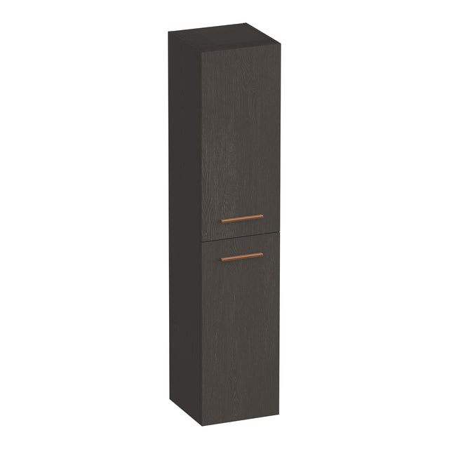 BRAUER Trust hoge kast 160 excl. opbouwgrepen met 2 deuren links- of rechtsdraaiend Timber Anthracite HK-TR160TA