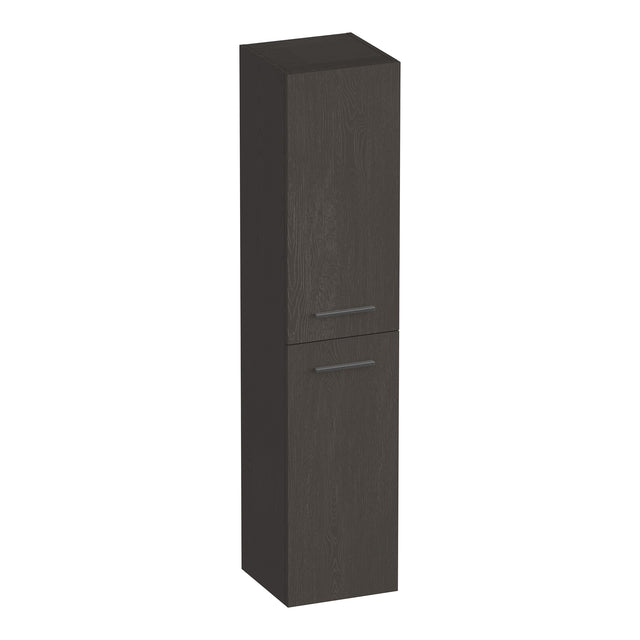 BRAUER Trust hoge kast 160 excl. opbouwgrepen met 2 deuren links- of rechtsdraaiend Timber Anthracite HK-TR160TA