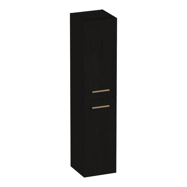 BRAUER Trust hoge kast 160 excl. opbouwgrepen met 2 deuren links- of rechtsdraaiend Timber Black HK-TR160TB