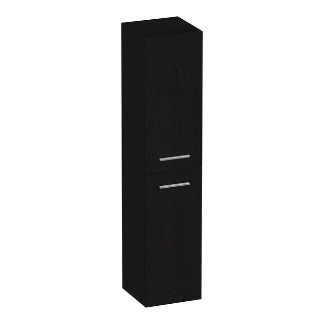 BRAUER Trust hoge kast 160 excl. opbouwgrepen met 2 deuren links- of rechtsdraaiend Timber Black HK-TR160TB