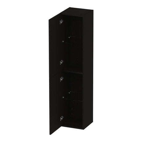 BRAUER Trust hoge kast 160 excl. opbouwgrepen met 2 deuren links- of rechtsdraaiend Timber Black HK-TR160TB