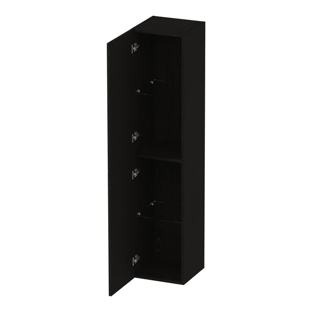 BRAUER Trust hoge kast 160 excl. opbouwgrepen met 2 deuren links- of rechtsdraaiend Timber Black HK-TR160TB