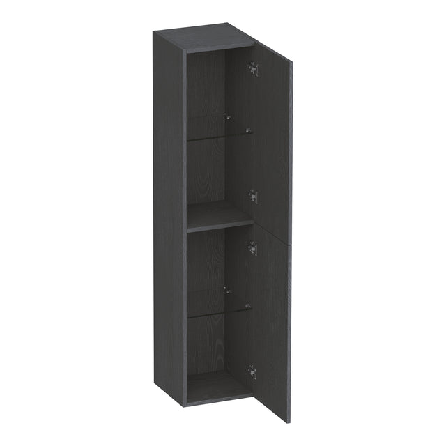 BRAUER Trust hoge kast 160 excl. opbouwgrepen met 2 deuren links- of rechtsdraaiend Timber Grey HK-TR160TG