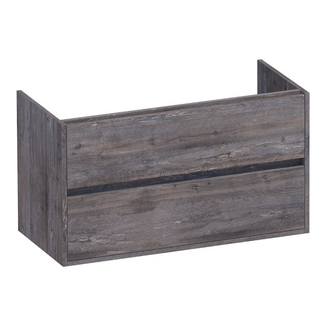 BRAUER Adore onderkast 100 met 2 softclose lades greeploos en 1 sifon uitsparing Driftwood OK-AR100DR