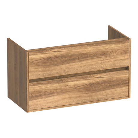 BRAUER Adore onderkast 100 met 2 softclose lades greeploos en 1 sifon uitsparing Honey OK-AR100HO