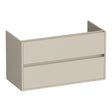 BRAUER Adore onderkast 100 met 2 softclose lades greeploos en 1 sifon uitsparing mat beige OK-AR100MB